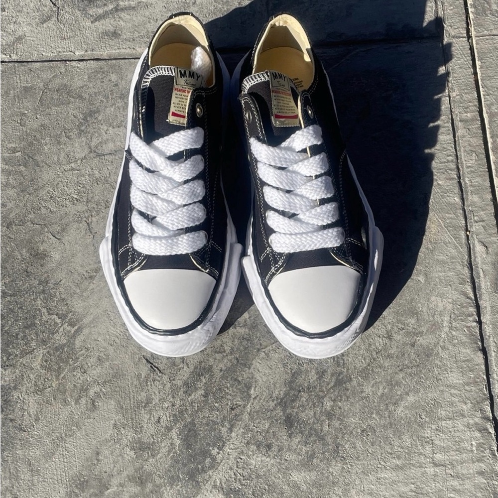Miharayasuhiro Black and White Low-Top Sneakers